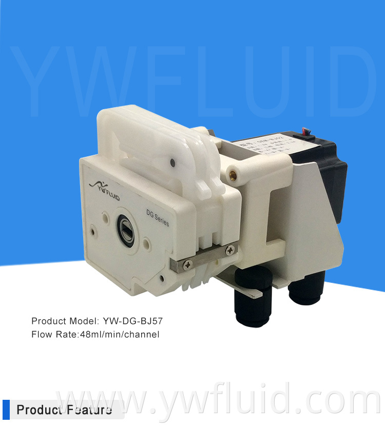 YWfluid mini DC Dosing pump Peristaltic Low Pressure Water Pum Used for Fluid transport and distribution